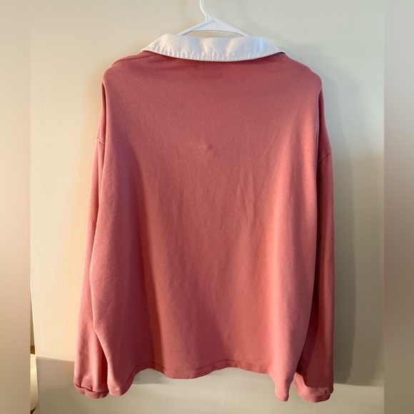 [Moving Sale] ASOS DESIGN rugby polo sweatshirt in pink - Picture 3 of 4